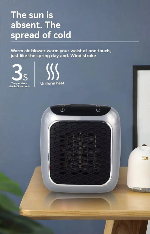2026 CE ROHS Mini Portable PTC Heater – Instant Plug, Adjustable Thermostat, Overheat Protection