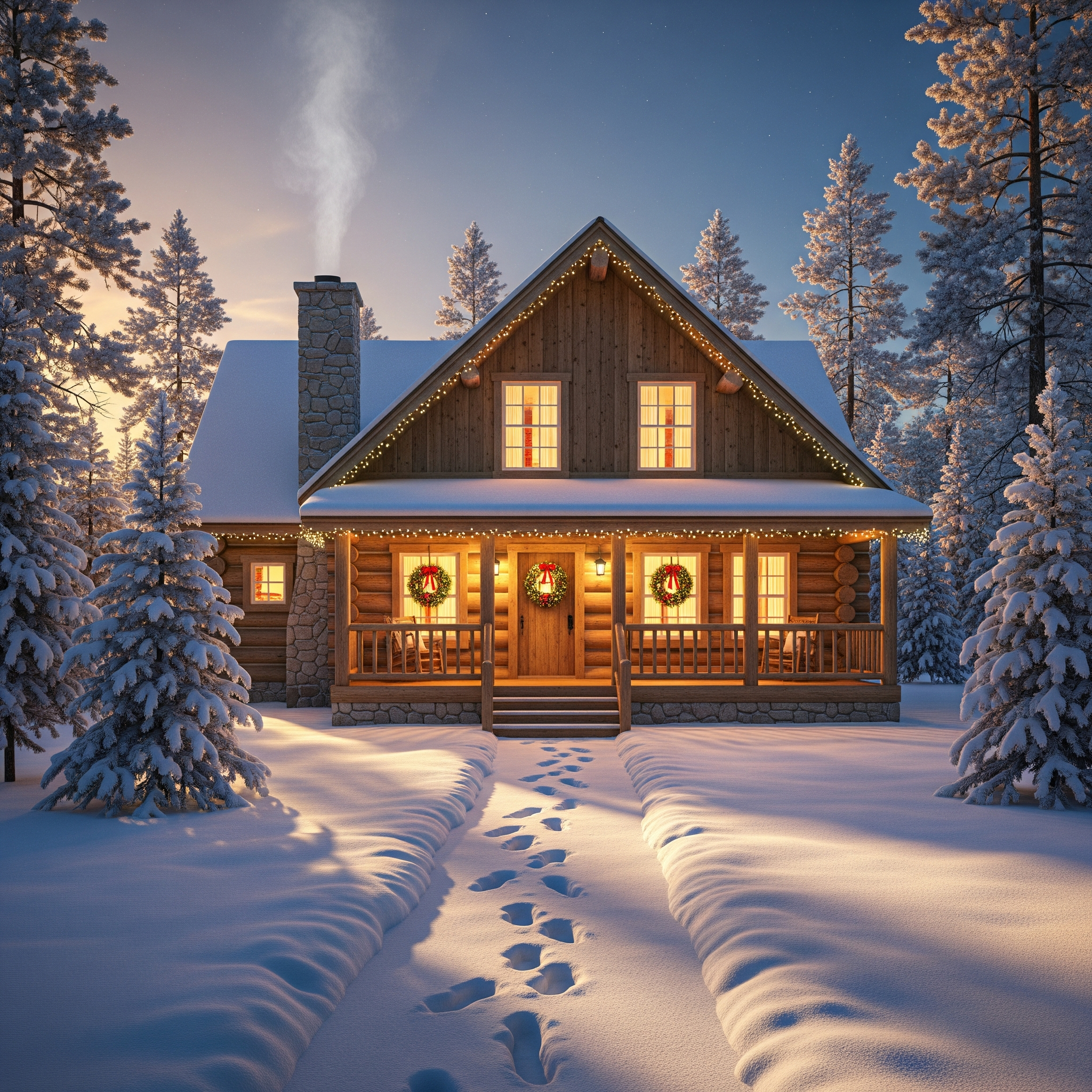 Cozy Winter Cabin Retreat – Digital Download