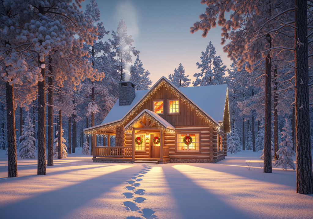 Cozy Winter Cabin Retreat – Digital Download