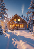 Cozy Winter Cabin Retreat – Digital Download