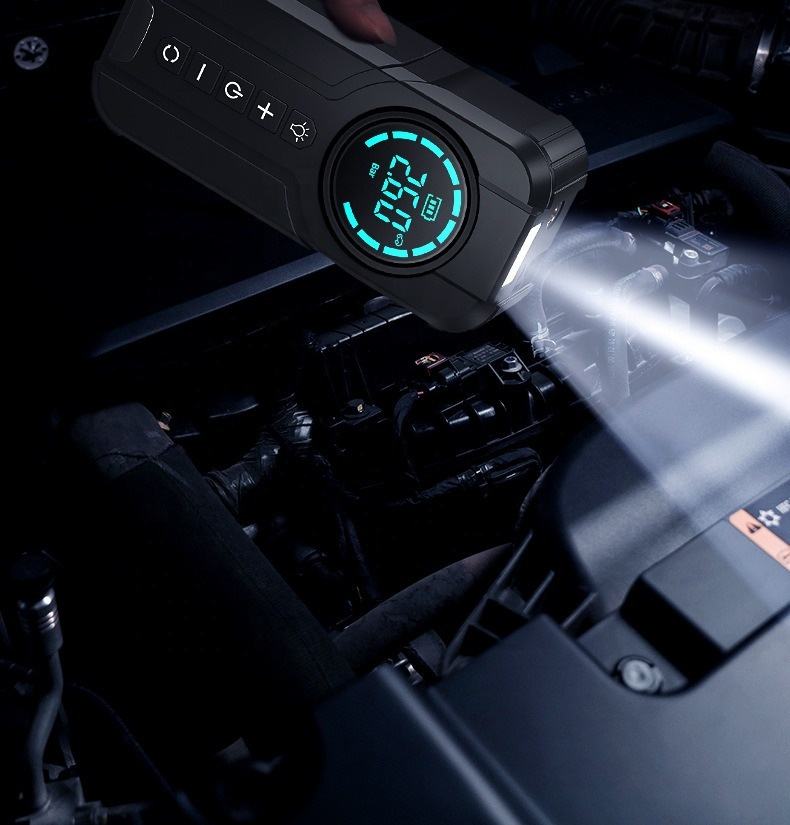 Car Jump Starter 1000A 8000mAh Battery Booster w/ Air Compressor Tire Inflator