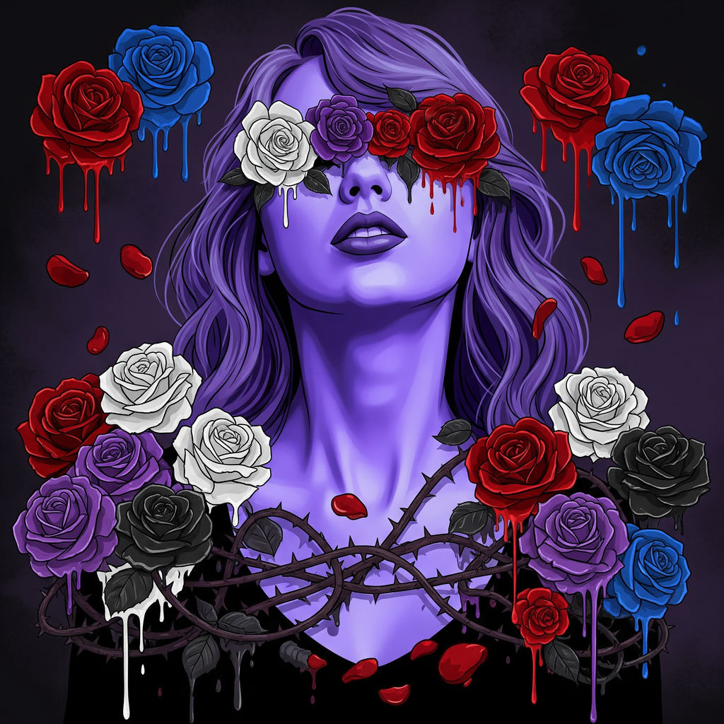 Tears & Roses – Emotional Digital Artwork Lot of 9 digital images