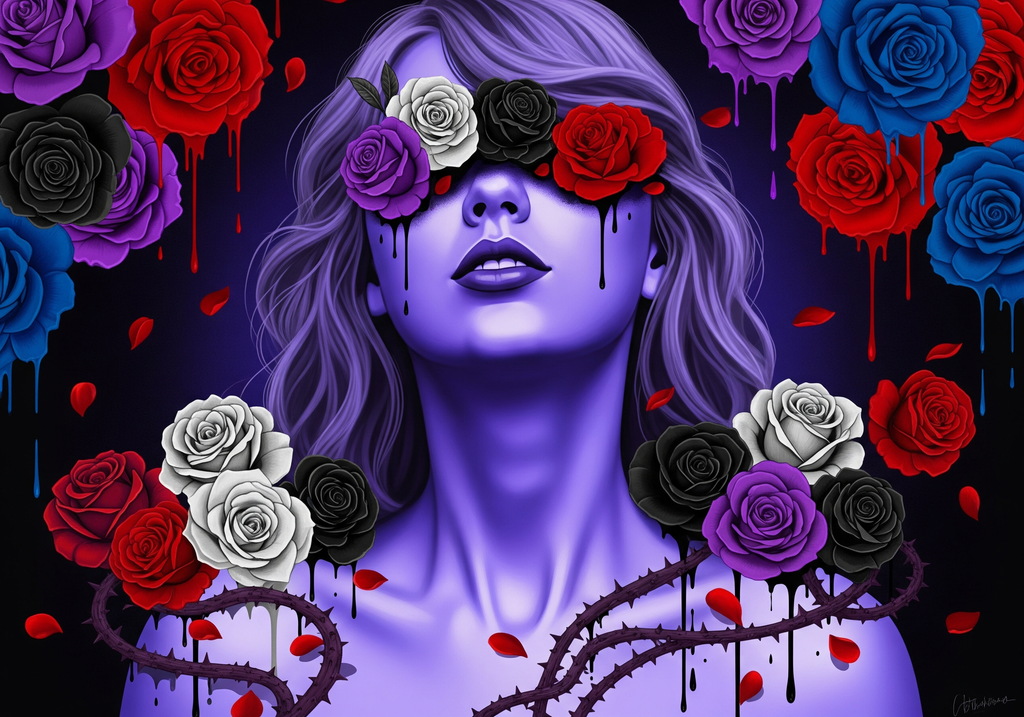 Tears & Roses – Emotional Digital Artwork Lot of 9 digital images