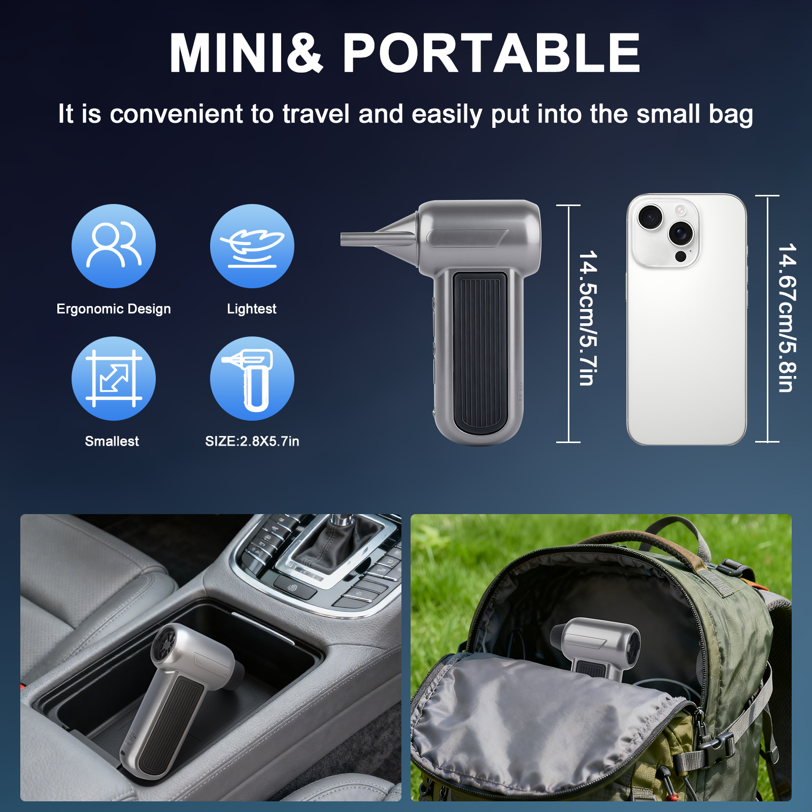 Turbo Jet Fan Blower Violent Fan Compressed Air Duster Car Vacuum Cleaner