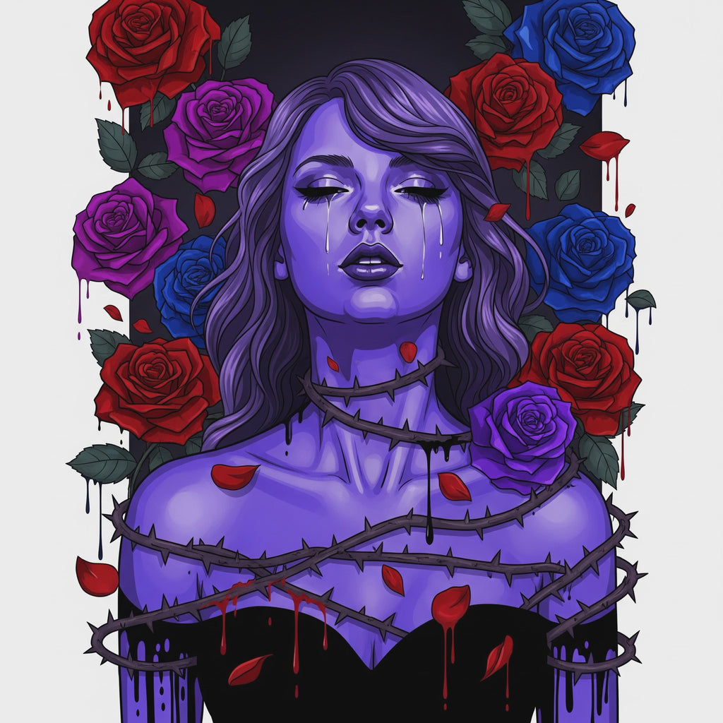 Tears & Roses – Emotional Digital Artwork Lot of 9 digital images