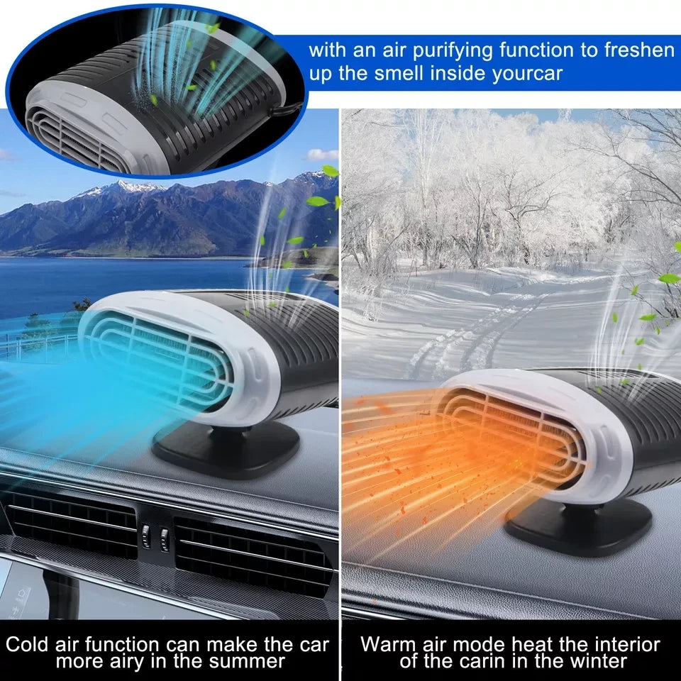 1000W Heater Portable Heating Cooling Fan Defroster Demister for Car Truck 12V